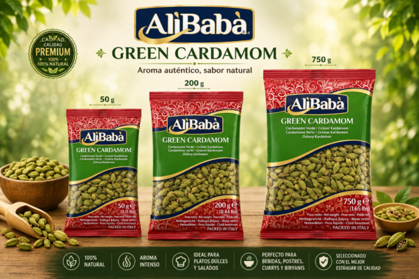 Cardamomo Verde Premium (Green Cardamom) – 50 g, 200 g y 750 g