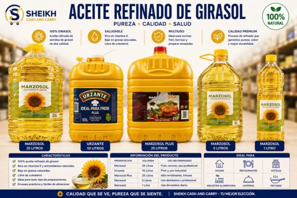 Aceite de Cocina y Aceite para Freír – 1KG, 5KG, 10KG y 25KG