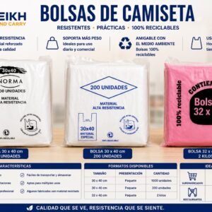 Bolsas de Plástico para Comercio – Diferentes Tamaños y Formatos
