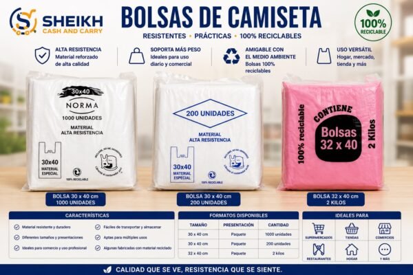 Bolsas de Plástico para Comercio – Diferentes Tamaños y Formatos