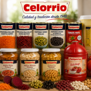 Cellorio Conservas y Salsas – Maíz, Zanahoria, Remolacha, Aceitunas, Tomate, Legumbres, Mayonesa y Ketchup