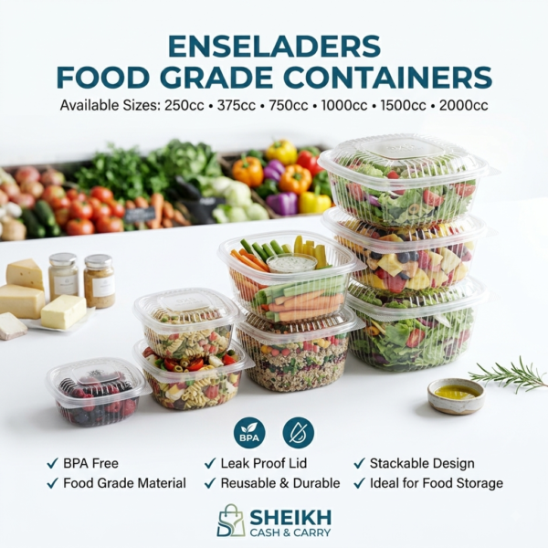 Enseladers Envases Plásticos Grado Alimenticio – 250cc, 375cc, 750cc, 1000cc, 1500cc y 2000cc