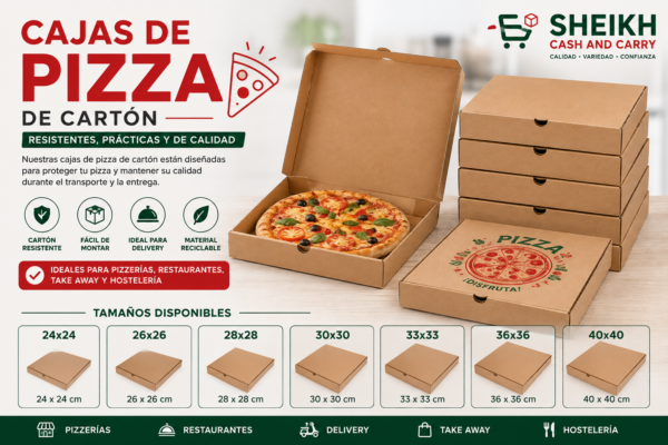 Cajas de Pizza de Cartón para Restaurantes y Hostelería