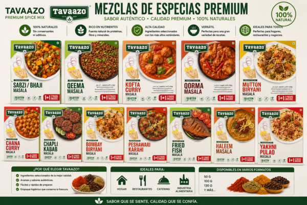 Colección Premium de Mezclas de Especias Tavaazo – Gama de Masalas Pakistaníes e Indios